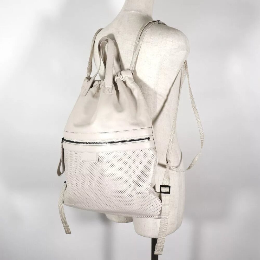 BOTTEGAVENETA Leggero Backpack Daypack 567222 Ivory Calfskin unisex - Picture 9 of 10